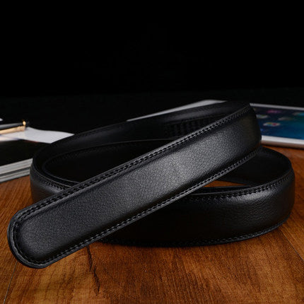 5 Color No Buckle Designer Mens Belts Body 3.5cm Wide Cowskin Genuine Leather High Quality Men Automatic Belt Body Kemer White