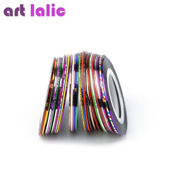 10pcs Striping Tape Line Nail Art Sticker Decoration DIY Decals UV Gel Acrylic Nail Tips