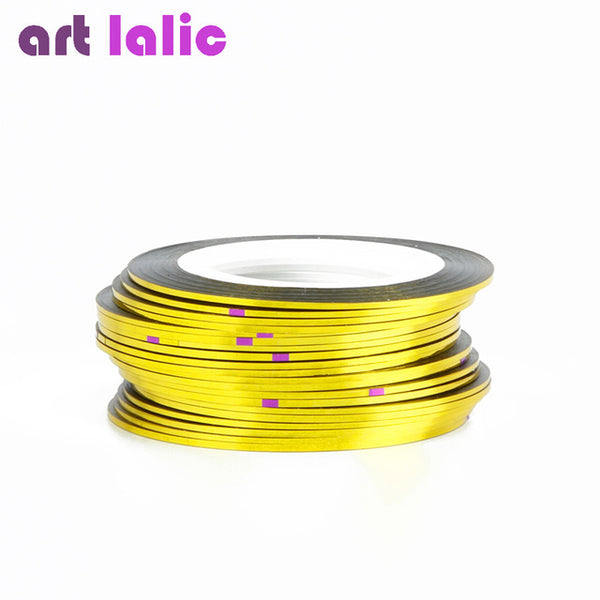 10pcs Striping Tape Line Nail Art Sticker Decoration DIY Decals UV Gel Acrylic Nail Tips