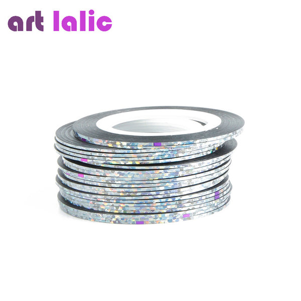 10pcs Striping Tape Line Nail Art Sticker Decoration DIY Decals UV Gel Acrylic Nail Tips