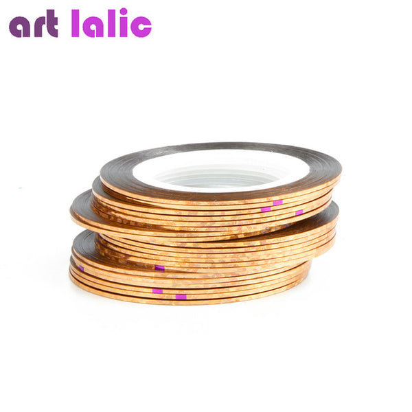 10pcs Striping Tape Line Nail Art Sticker Decoration DIY Decals UV Gel Acrylic Nail Tips