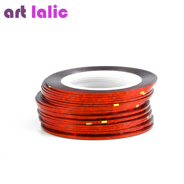 10pcs Striping Tape Line Nail Art Sticker Decoration DIY Decals UV Gel Acrylic Nail Tips