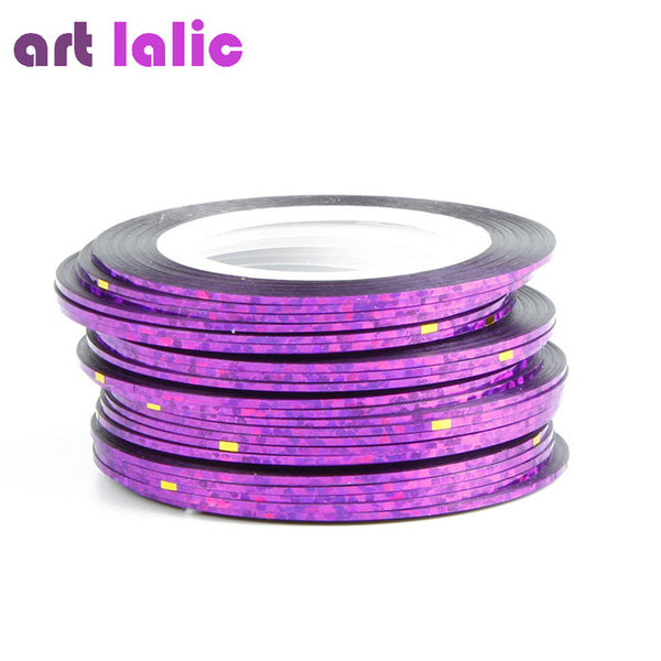 10pcs Striping Tape Line Nail Art Sticker Decoration DIY Decals UV Gel Acrylic Nail Tips