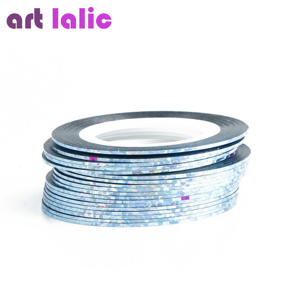 10pcs Striping Tape Line Nail Art Sticker Decoration DIY Decals UV Gel Acrylic Nail Tips