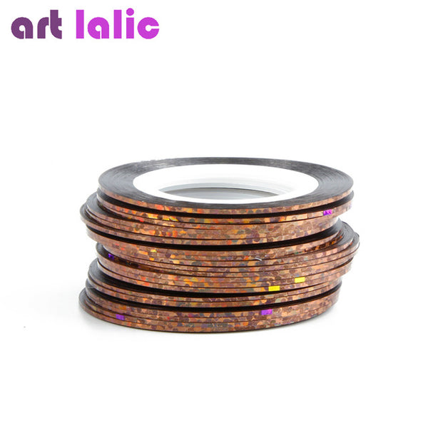 10pcs Striping Tape Line Nail Art Sticker Decoration DIY Decals UV Gel Acrylic Nail Tips