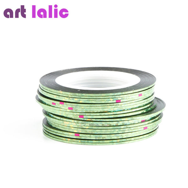 10pcs Striping Tape Line Nail Art Sticker Decoration DIY Decals UV Gel Acrylic Nail Tips