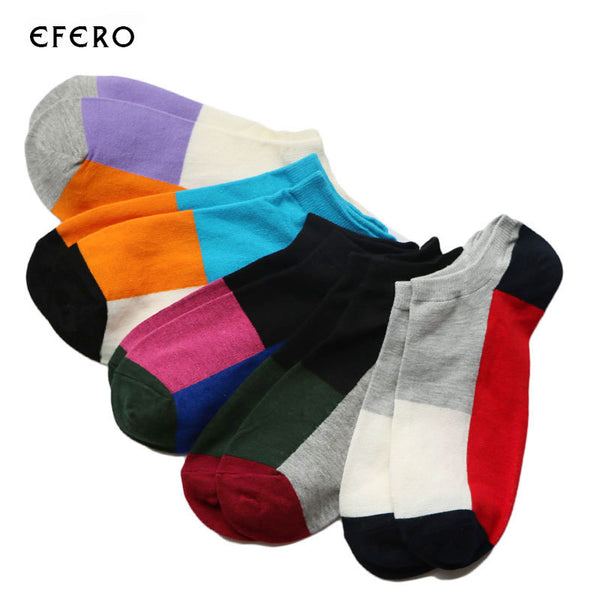 1Pair Casual Summer Men's Socks Art Colorful Low Cut Socks Ankle Male Short Socks For Men Calcetines Hombre Chausettes Homme