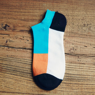 1Pair Casual Summer Men's Socks Art Colorful Low Cut Socks Ankle Male Short Socks For Men Calcetines Hombre Chausettes Homme
