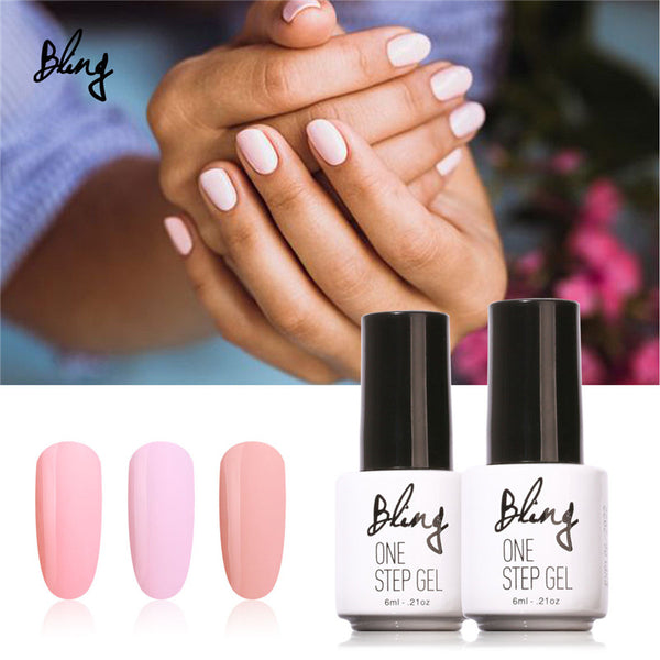 Bling 3 in 1 UV Gel Soak Off UV One Step Nail Gel Polish 6ml No Need Top Base Coat For Nails Art vernis semi permanent