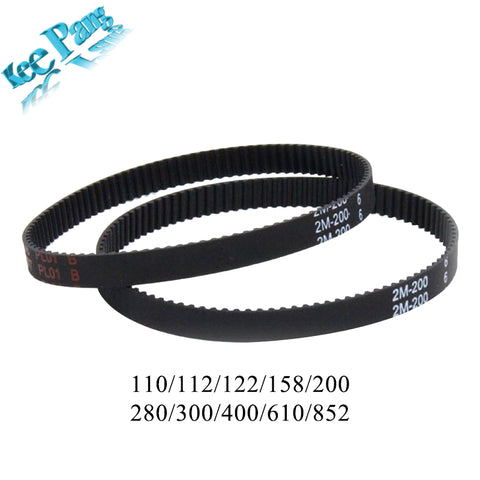 GT2 Closed Loop Timing Belt Rubber 2GT 6mm 3D Printers Parts 110 112 122 158 200 280 300 400 610 852 mm Synchronous Belts Part