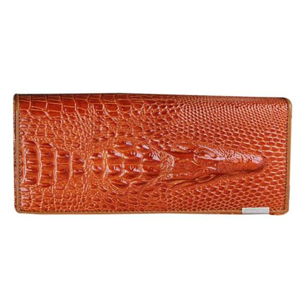 Genuine Leather 3D Embossing Alligator Ladies Crocodile Long Clutch Wallets Women Wallet Female Coin Purses Holders Brand