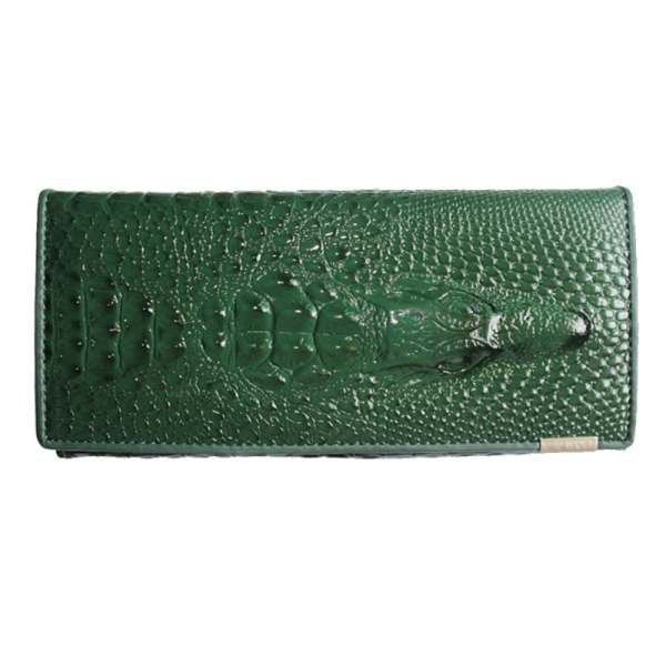 Genuine Leather 3D Embossing Alligator Ladies Crocodile Long Clutch Wallets Women Wallet Female Coin Purses Holders Brand