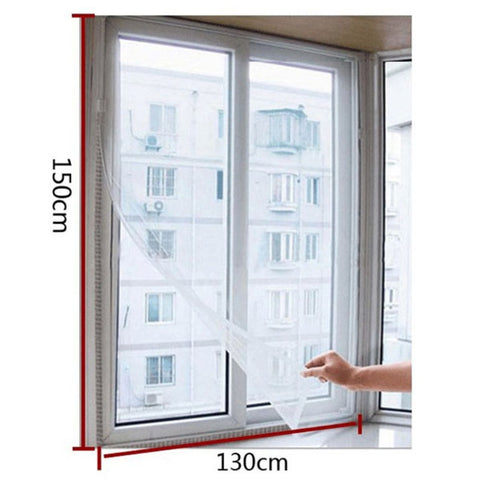 Factory Price! New Fashion Door Window Flyscreen Wire Net Fly Bug Mosquito Mesh Screen Curtain White