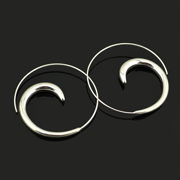 Trusta Women Fashion New Silver/Black/ Rose Gold Hoop Earrings  2017 Girls Lady Gift ZZN Best Quality Jewelry Free drop shipping