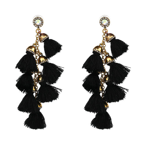 Hot sale New FIRENZE FRINGE DROPS earrings fashion women statement dangle T Earrings for women JEWELRY