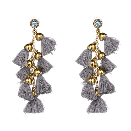 Hot sale New FIRENZE FRINGE DROPS earrings fashion women statement dangle T Earrings for women JEWELRY