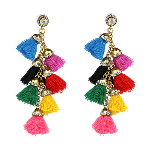 Hot sale New FIRENZE FRINGE DROPS earrings fashion women statement dangle T Earrings for women JEWELRY