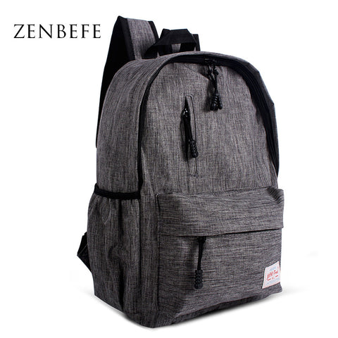ZENBEFE Linen Small Backpack Unisex School Bags For Teenage School Backpack For Students Backpacks Rucksack Bookbags Travel Bag