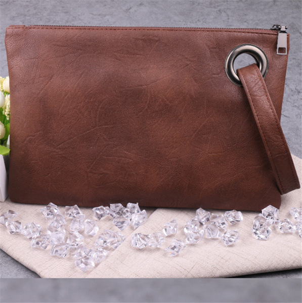 Fashion solid women's clutch bag leather women envelope bag clutch evening bag female Clutches Handbag free shipping