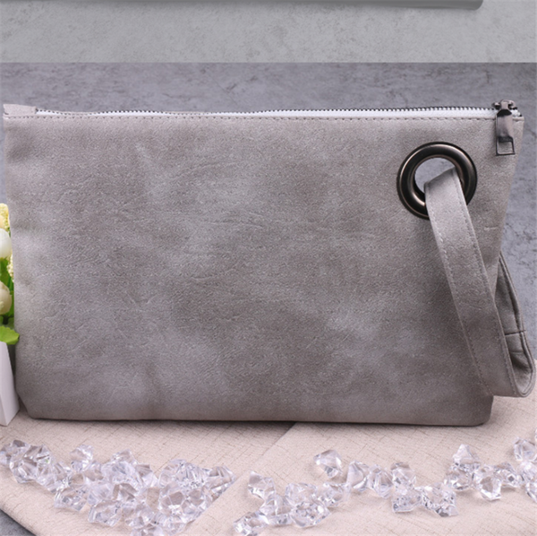 Fashion solid women's clutch bag leather women envelope bag clutch evening bag female Clutches Handbag free shipping