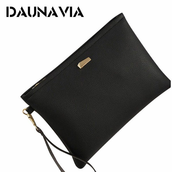 DAUNAVIA Fashion Clutch Bag Leather Bag Clutch Bag Female Clutches Handbag Fashion splicing Women envelope clutch bag ladies