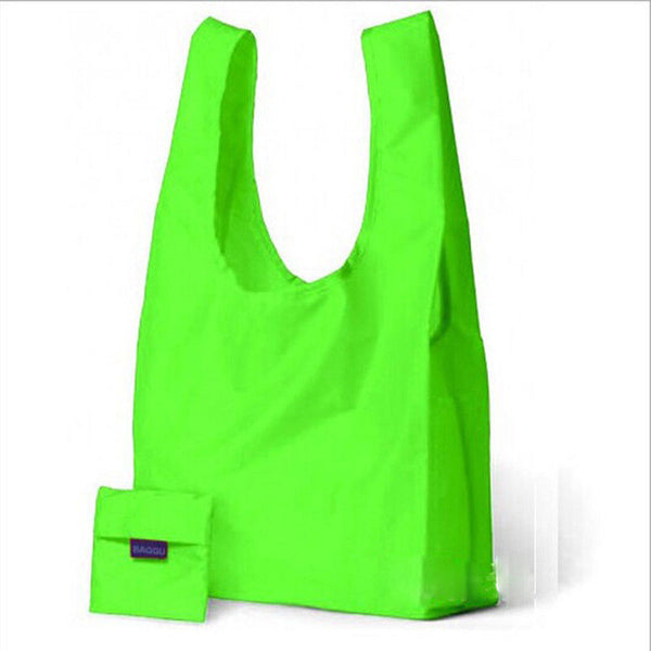 New Square Pocket Shopping Bag Candy 11 colors Available Eco-friendly Reusable Folding Handle Polyester Bag