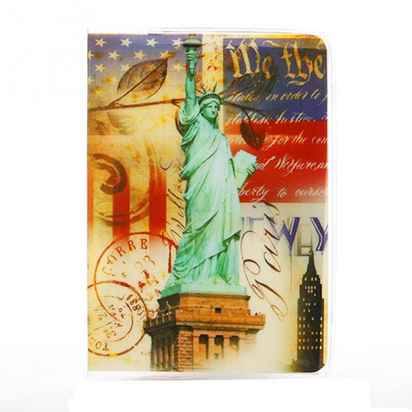 2016 fashion Europe Style 3D Passport Holder PVC Travel Passport Cover Case 14*9.6cm Card & ID Holders 10 styles