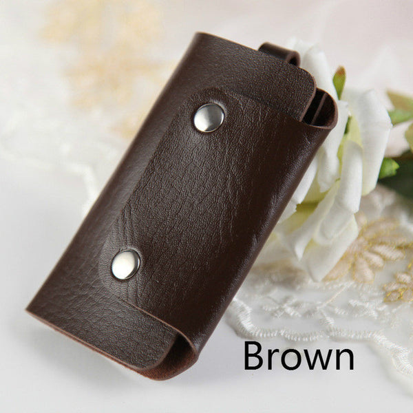 Hot Sale PU Leather Housekeeper Holders Car Keychain Key Holder Bag Case Wallet Cover