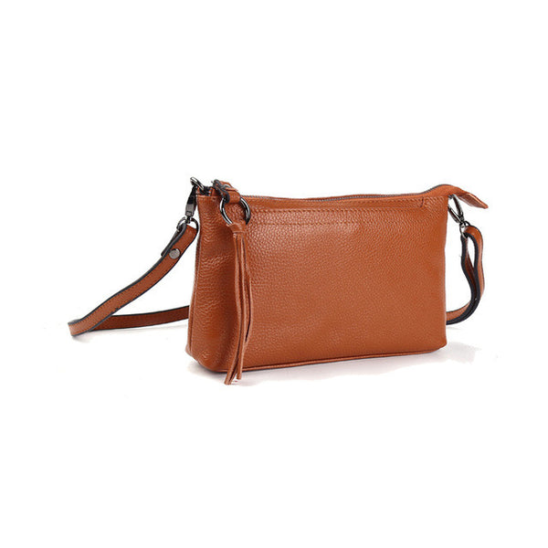 Cowhide Genuine Leather Women Messenger Bags Tassel Crossbody Bag Female Fashion Shoulder Bags for women Clutch Small Handbags