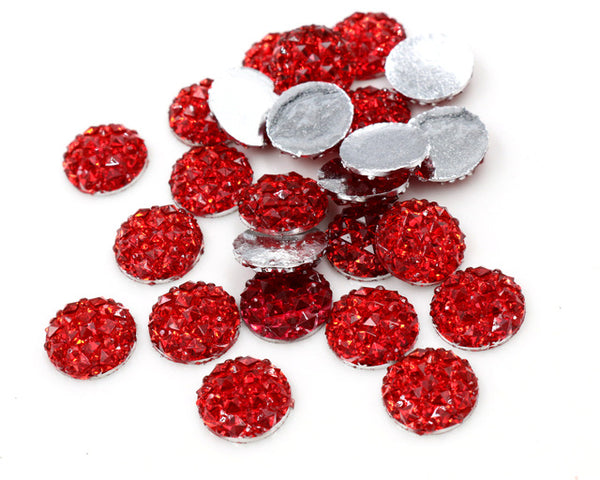 New Fashion 40pcs 12mm Mix Colors Flat back Resin Cabochons Cameo Jewelry Accessories Supplies Wholesale Supplies