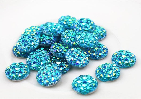 New Fashion 40pcs 12mm Mix Colors Flat back Resin Cabochons Cameo Jewelry Accessories Supplies Wholesale Supplies