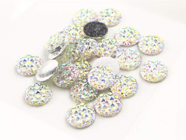 New Fashion 40pcs 12mm Mix Colors Flat back Resin Cabochons Cameo Jewelry Accessories Supplies Wholesale Supplies