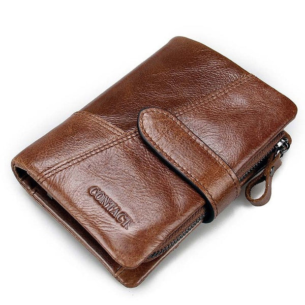 Contact's Women Wallets Brand Design High Quality Genuine Leather Wallet Female Hasp Fashion Dollar Price Long Women Wallets