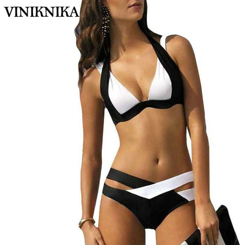 VINIKNIKA 2017 new split color female swimsuit cross sexy bikini ladies swimwear Top Beach wear Bathing Suits maillot de bain