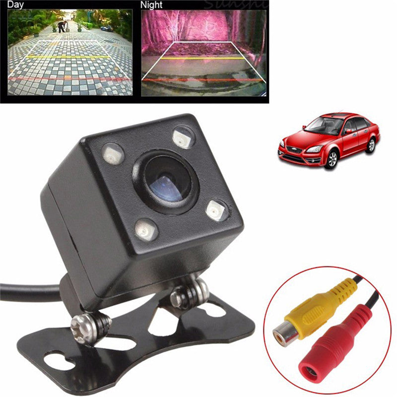 2017 Promotion HD CCD 4 LED Night Vision Rear View Camera 170 Wide Angle Reverse Rearview Car Backup Parking Camera Wire Glass
