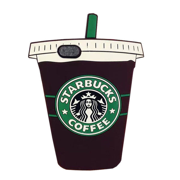 3D Cartoon Silicon Starbuck Coffee Cup Phone Cases For iPhone 4 4S 5 5S SE 6 6S 7 For Samsung Galaxy S3 S4 S5 S6 S7 Edge Plus