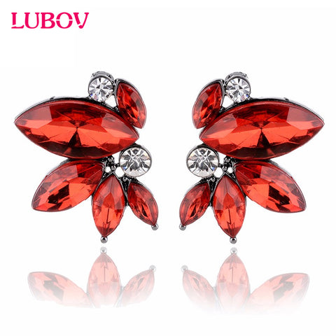 Unique Symmetrical Acrylic Opal Stone Stud Earrings for Woman Personality Statement Fashion Jewelry Christmas Gift for Girls