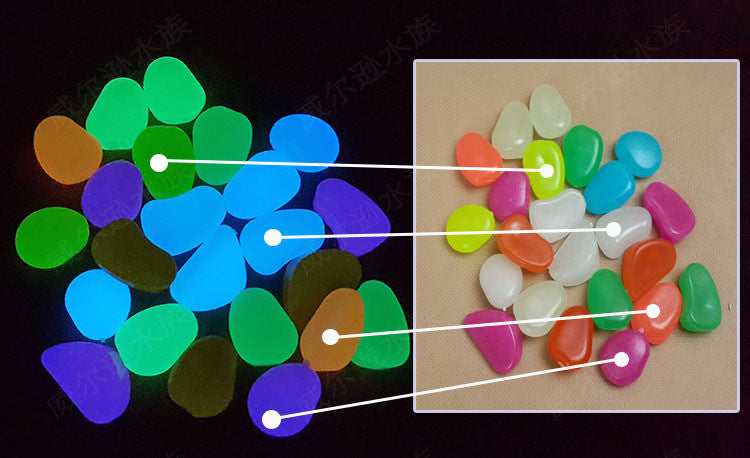 night glow toy,Garden Orament glow decoration stone,fishing tube shining stone.100pcs/bag