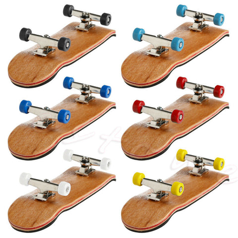 Professional Type Bearing Wheels Skid Pad Maple Wood Finger Skateboard Alloy Stent Bearing Wheel Fingerboard Novelty Toy