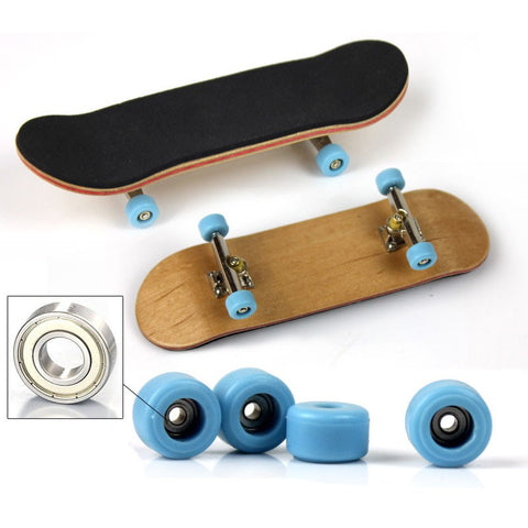 New Type Bearing Wheels Skid Pad Maple Wood Finger Skateboard Alloy Stent Bearing Wheel Fingerboard Novelty Toy