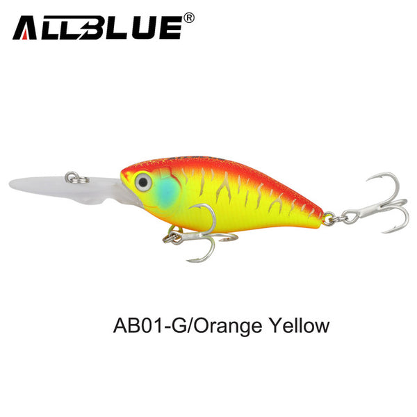 ALLBLUE Suspending Deep Diving Crankbait Fishing Lures 8.2g/50mm Lifelike Wobblers With 8# Owner Hooks peche isca artificial