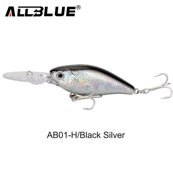 ALLBLUE Suspending Deep Diving Crankbait Fishing Lures 8.2g/50mm Lifelike Wobblers With 8# Owner Hooks peche isca artificial