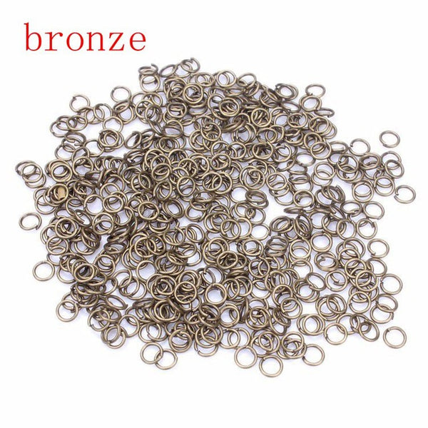 200pcs/lot  3/4/5/6/7/8/10/12mm metal DIY Jewelry Findings  Open Jump Rings & Split Ring for jewelry making