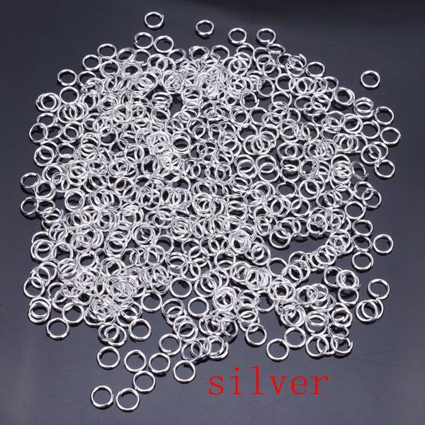 200pcs/lot  3/4/5/6/7/8/10/12mm metal DIY Jewelry Findings  Open Jump Rings & Split Ring for jewelry making