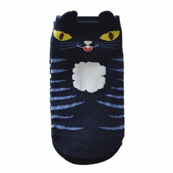 Socks Women Cartoon Cute Cat Keep Warm Cotton Footprints anti-foot Floor Socks For the season