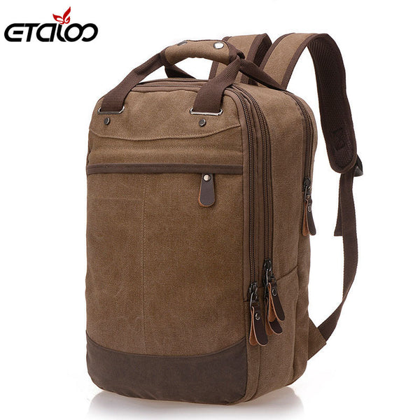 Factory direct foreign trade trend of casual canvas bag man bag computer backpack student leisure shoulder bags