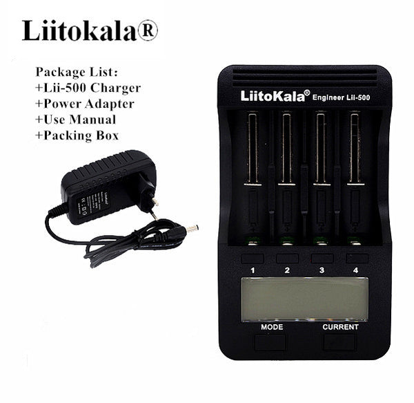 Liitokala Lii500 LCD Display 18650 Battery Charger Lii-500 For 18650/26650/16340/A/AA/AAA/Ni-MH/Ni-Cd Rechargeable Batteries