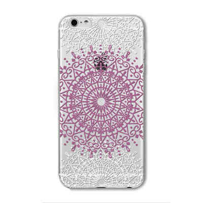 Case For iPhone 6 6S Plus 5 5S SE 6Plus Transparent Cases Floral Paisley Flower Mandala Henna Silicone Soft Phone Cover