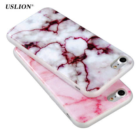 For Apple iPhone 7 6 6s Plus 5 5S SE Luxury Marble Stone Case Soft TPU Back Cover Capa Coque Fundas Phone Cases For iPhone7 Plus