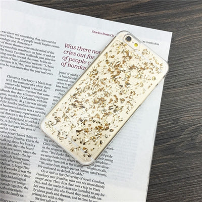 New Gold Bling Paillette Sequin Skin Clear Luxury Soft TPU Case For iPhone 6 6S Plus 5 5S SE Slim Rubber Back Cover 7 7Plus